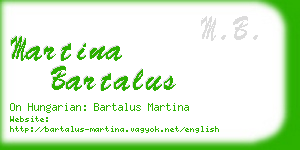 martina bartalus business card